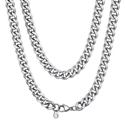 Miami Cuban Link Chain Necklace for Men 9mm