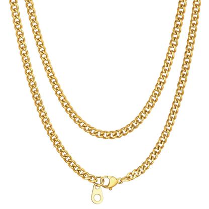 3mm Miami Cuban Link Chain Necklace for Men 
