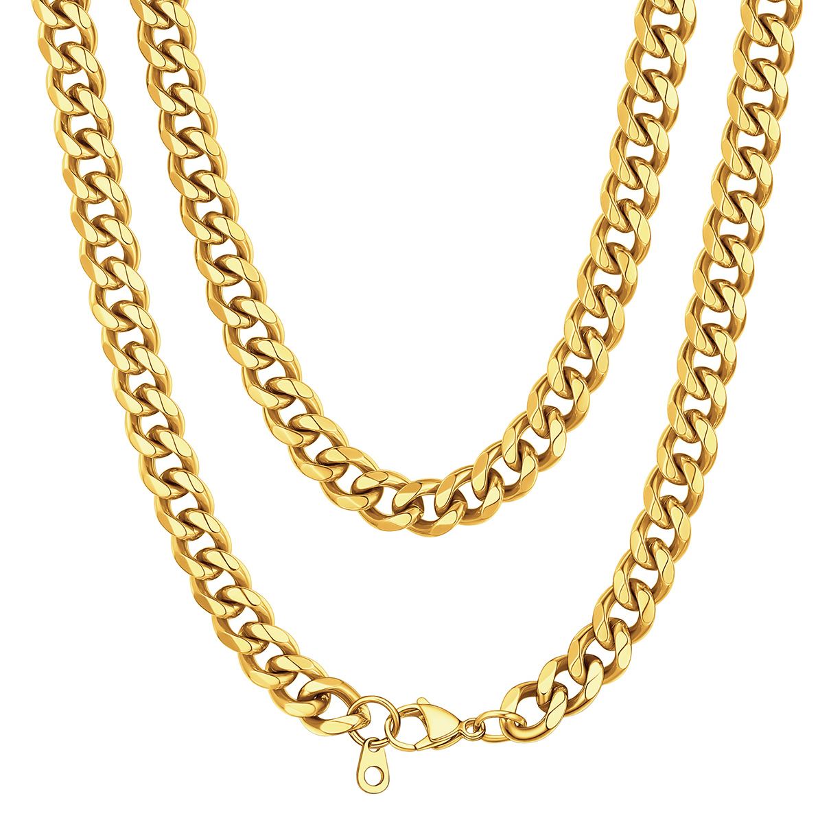 9mm Miami Cuban Link Chain Necklace for Men