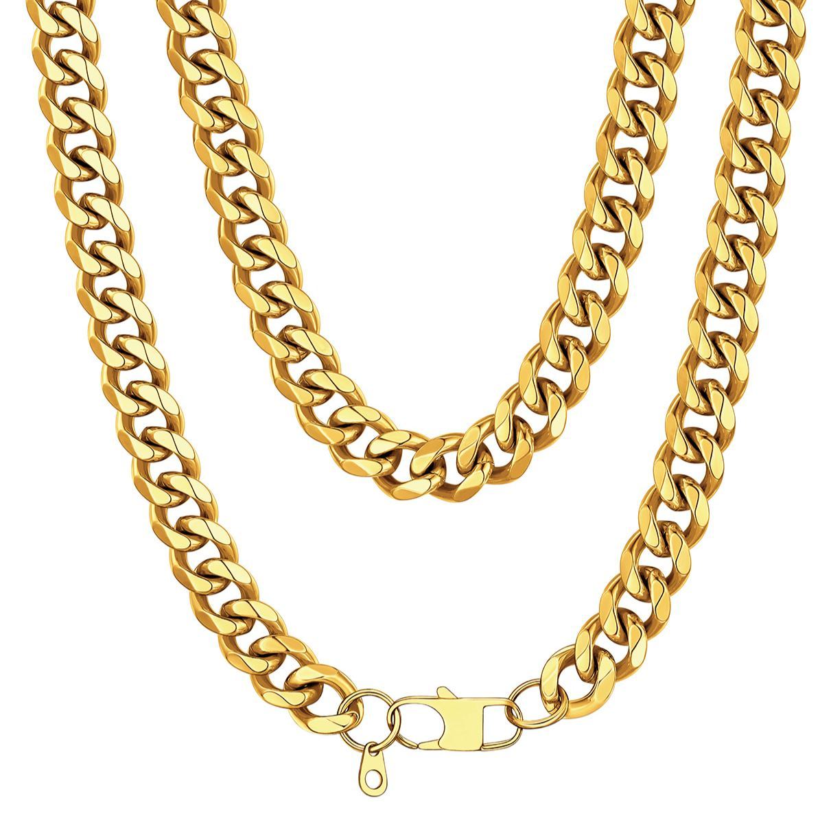 12mm Miami Cuban Link Chain Necklace for Men