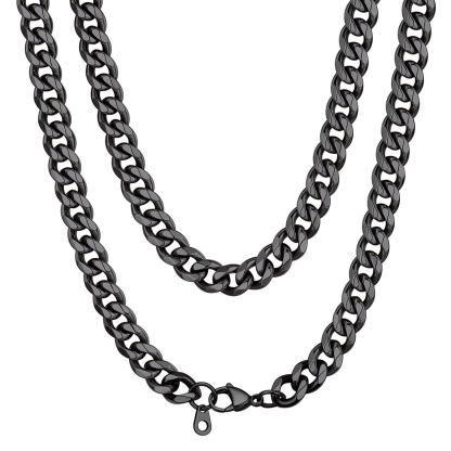 9mm Miami Cuban Link Chain Necklace for Men