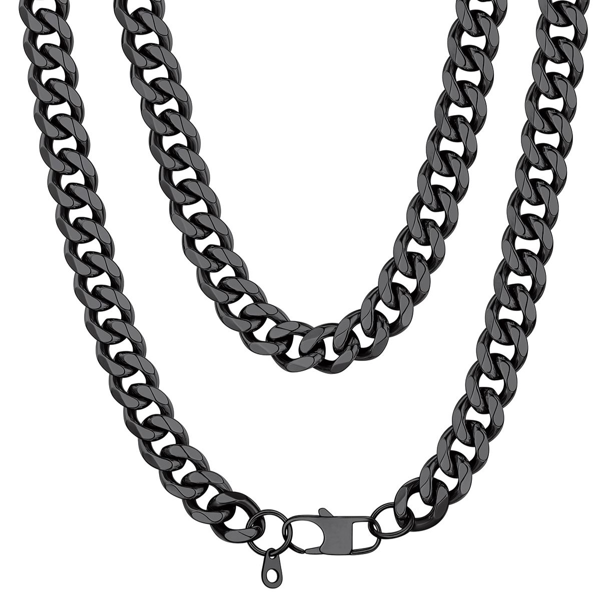 12mm Miami Cuban Link Chain Necklace for Men