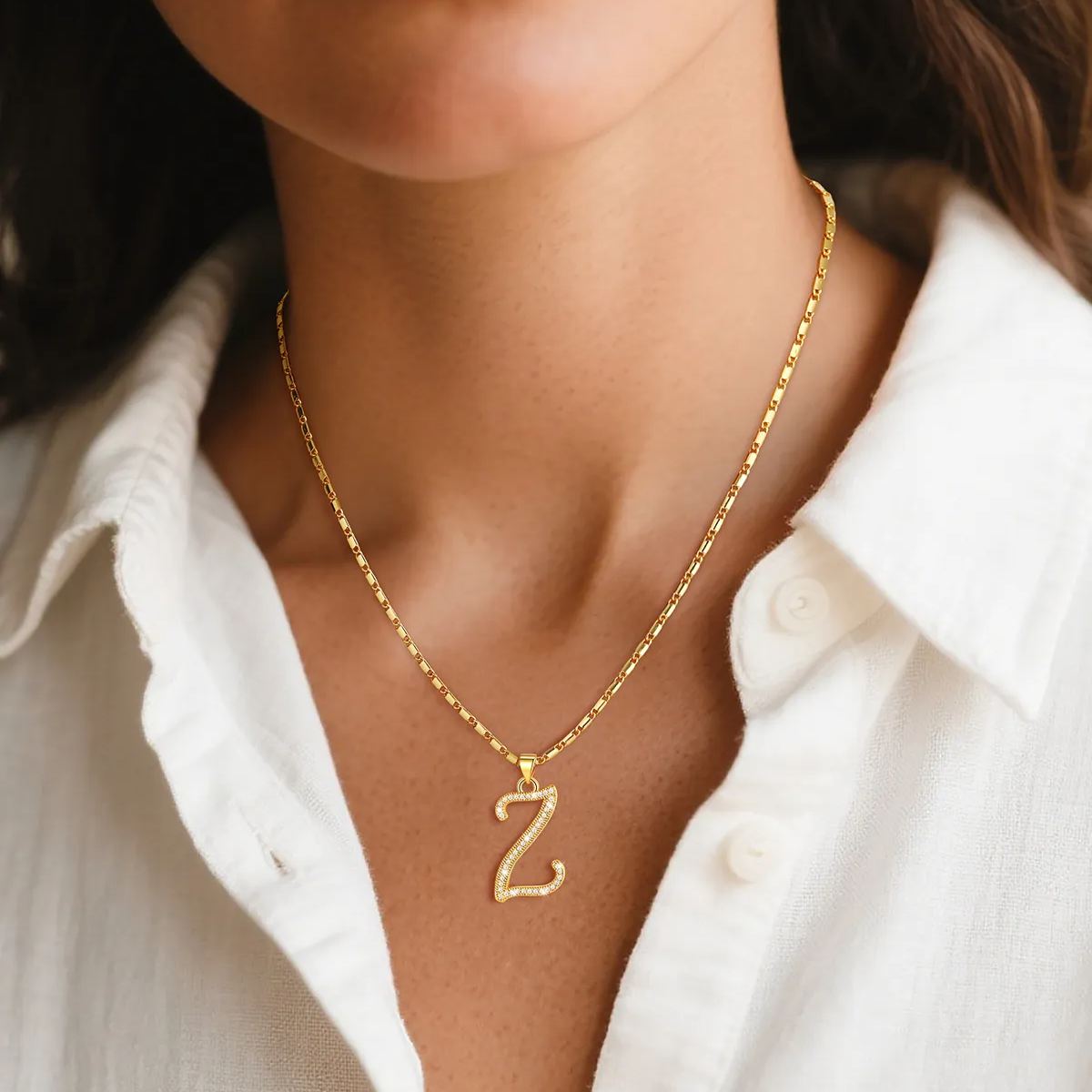 Delicate Initial Necklace for Women