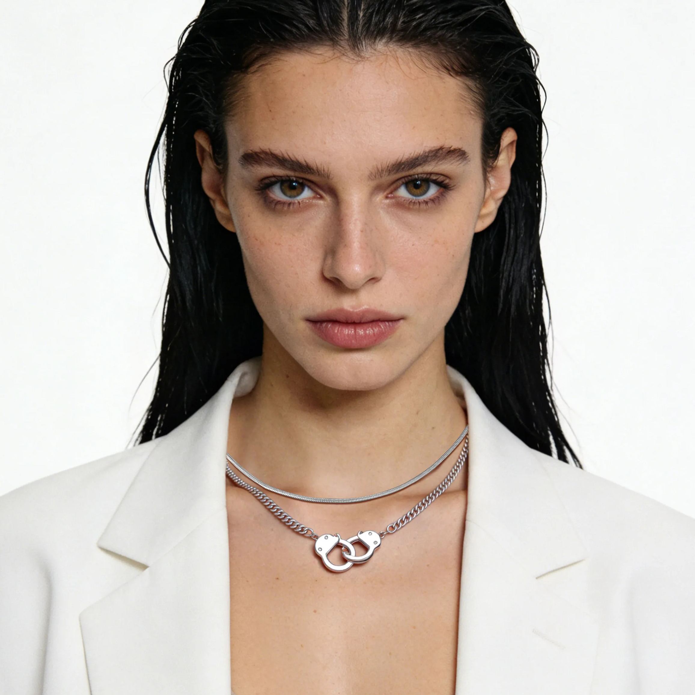 4MM Custom Handcuff Couple Necklace for women