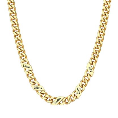 Names Cuban Chain Necklace 7/9/12MM