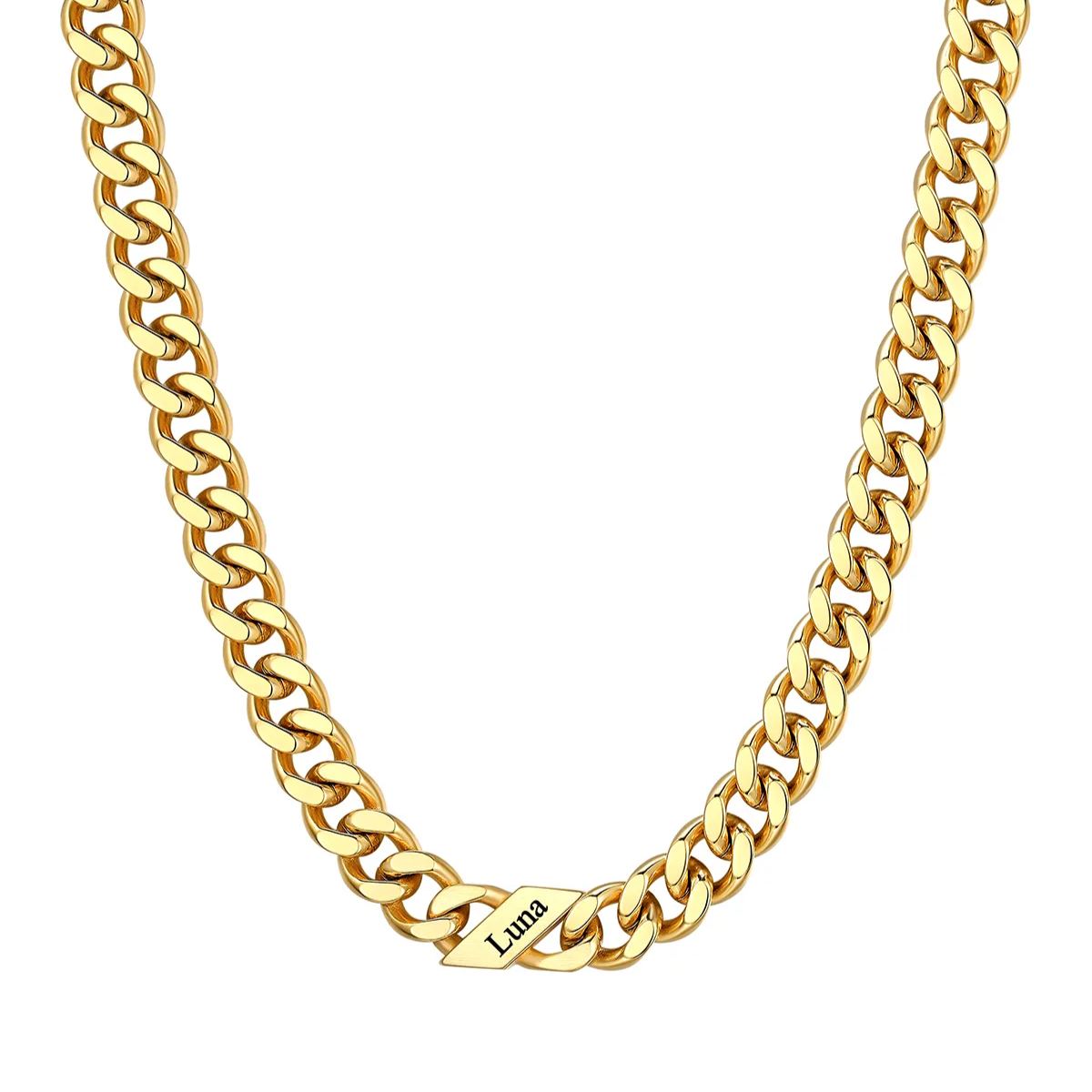 Custom Names Cuban Chain Necklace 9MM