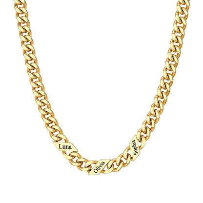 Custom Names Gold Chain Necklace 7MM