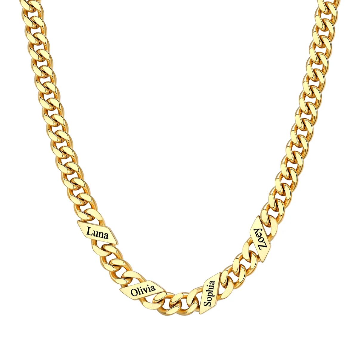 Custom Names Cuban Chain Necklace 7/9/12MM