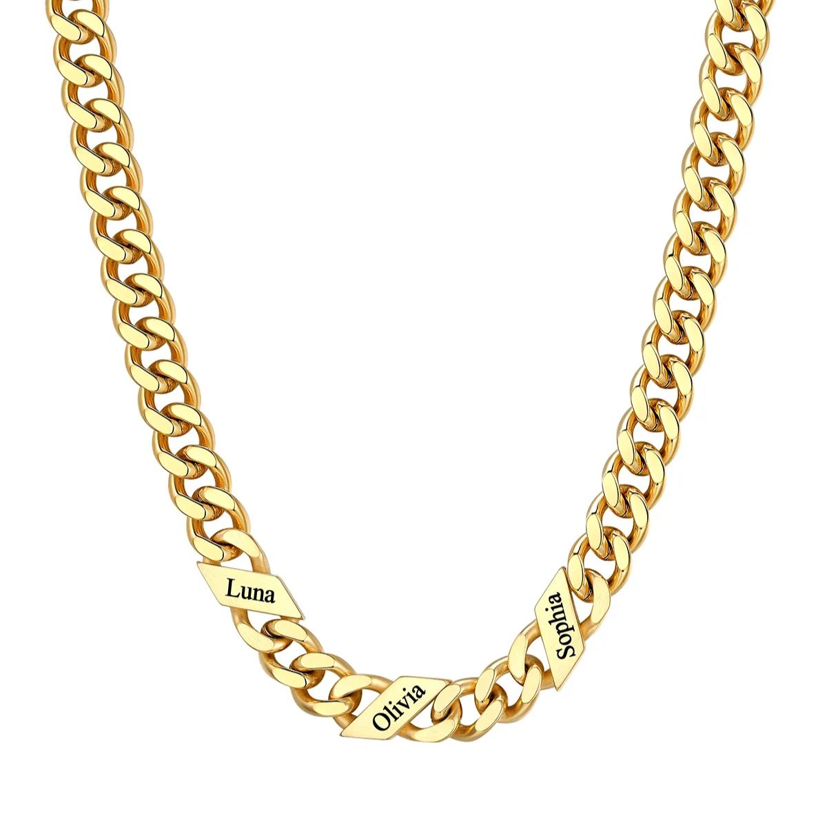 Custom Names Cuban Chain Necklace 7/9/12MM