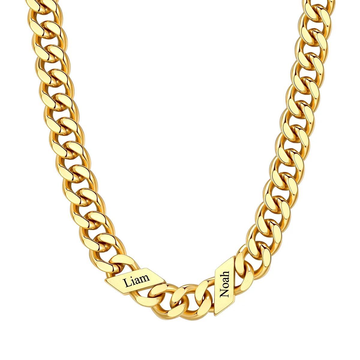 Custom Names Cuban Chain Necklace 7/9/12MM