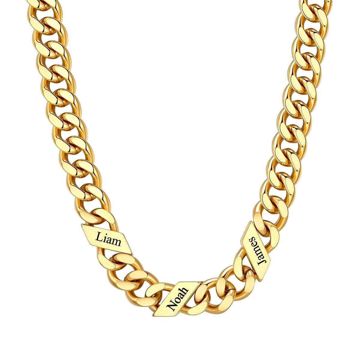 Custom Names Cuban Chain Necklace 7/9/12MM