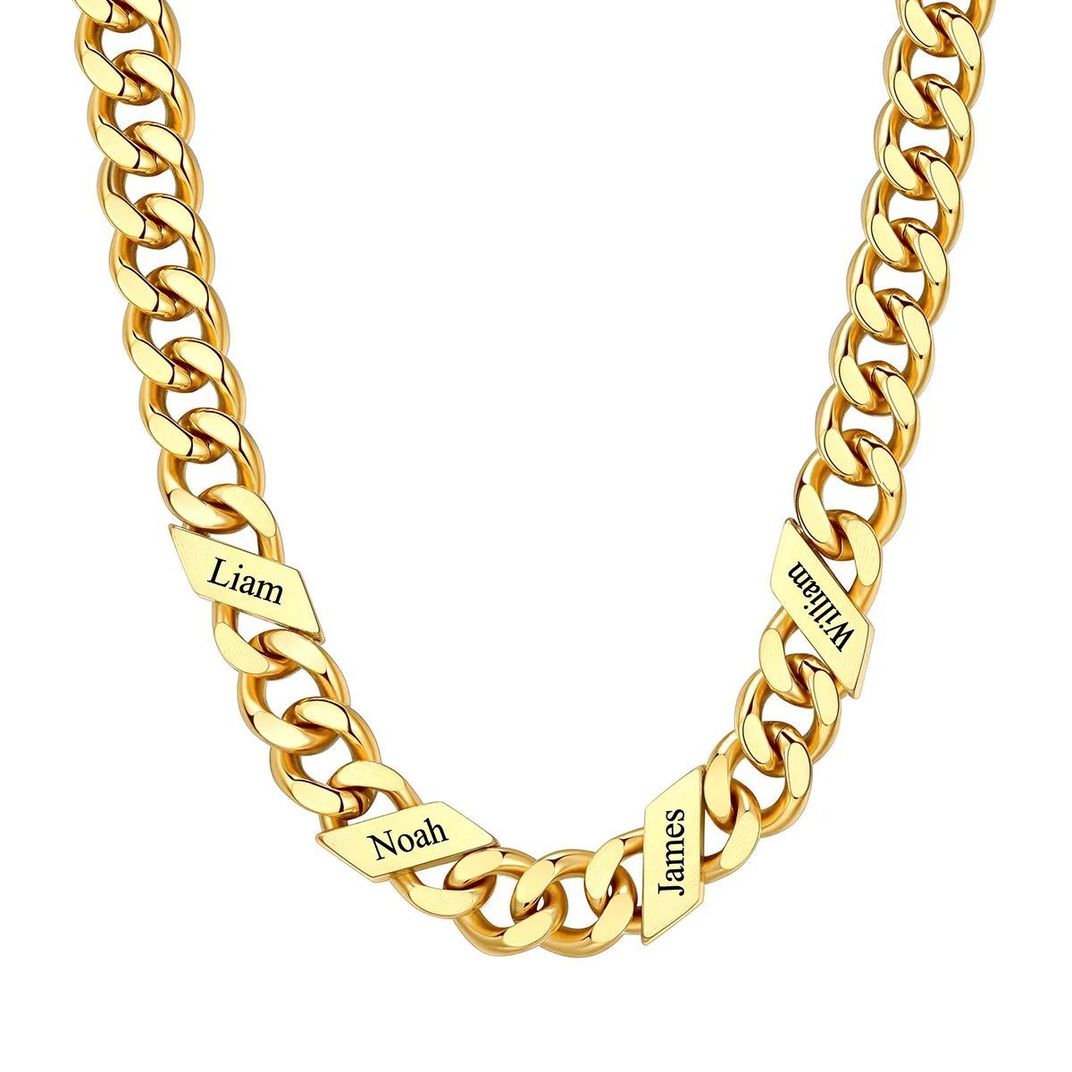 Custom Names Cuban Chain Necklace 7/9/12MM