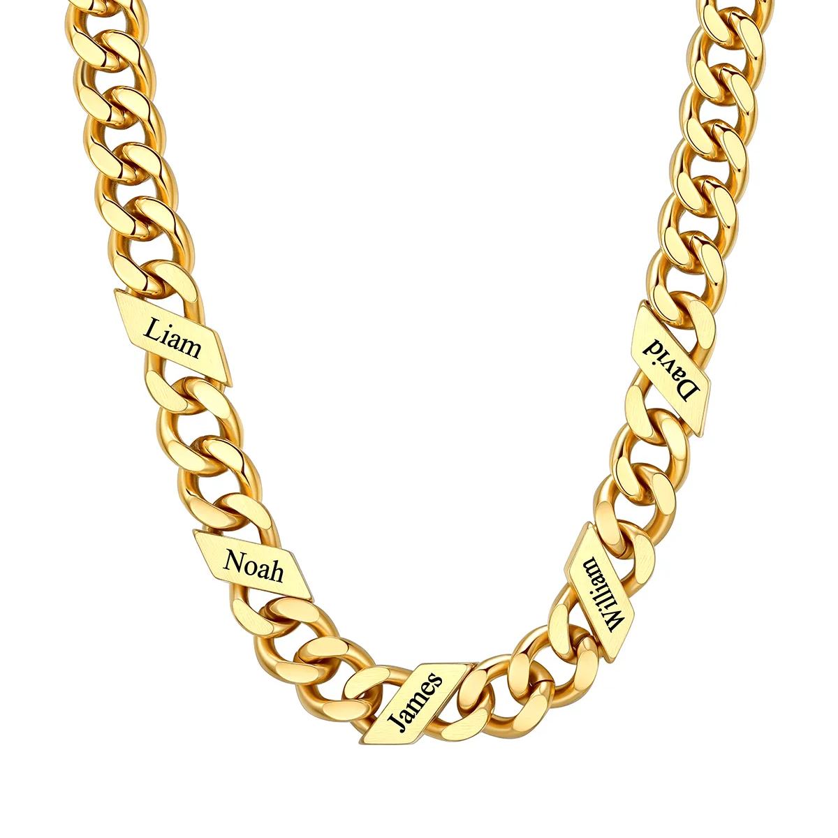 Custom Names Cuban Chain Necklace 7/9/12MM