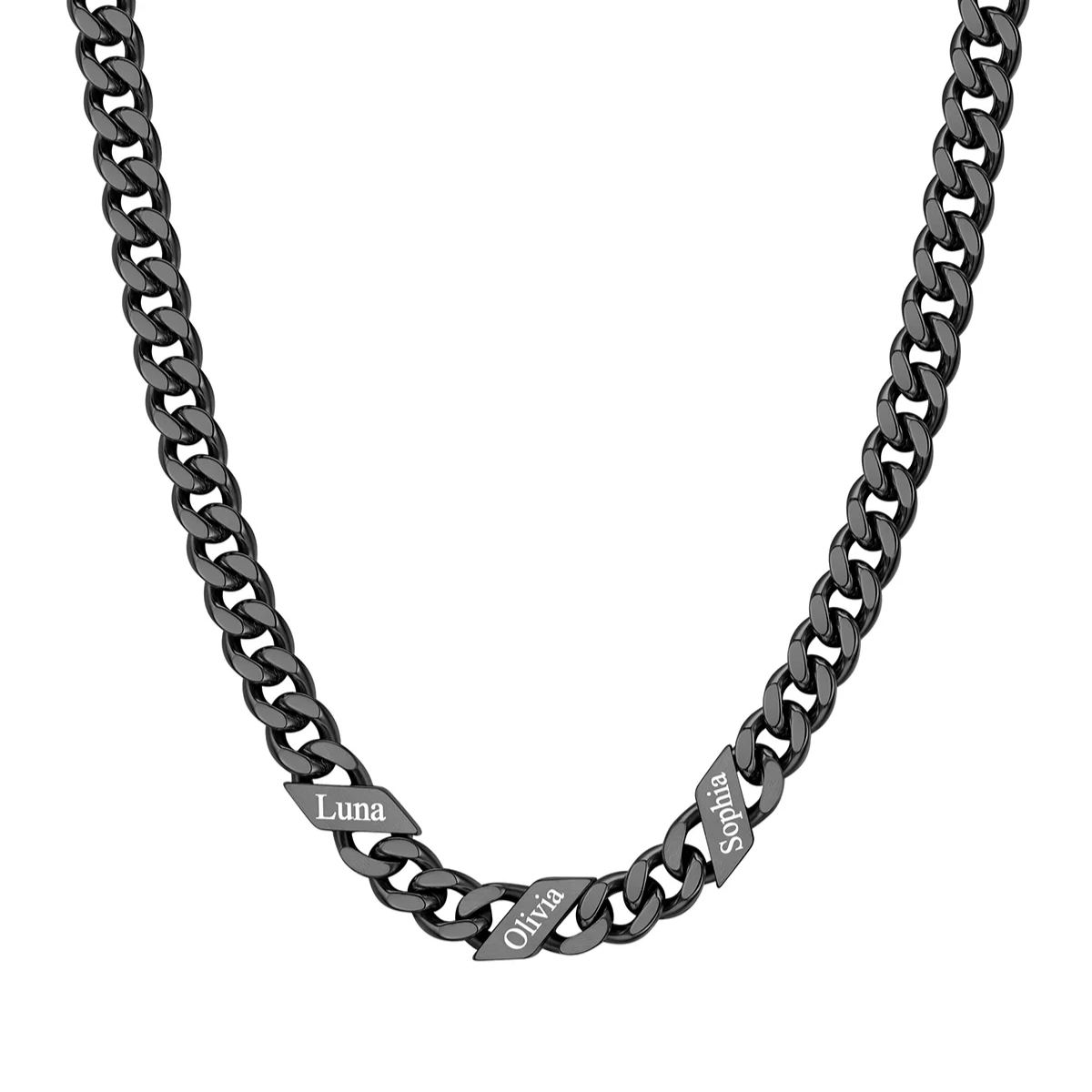 Custom Names Cuban Chain Necklace 7/9/12MM