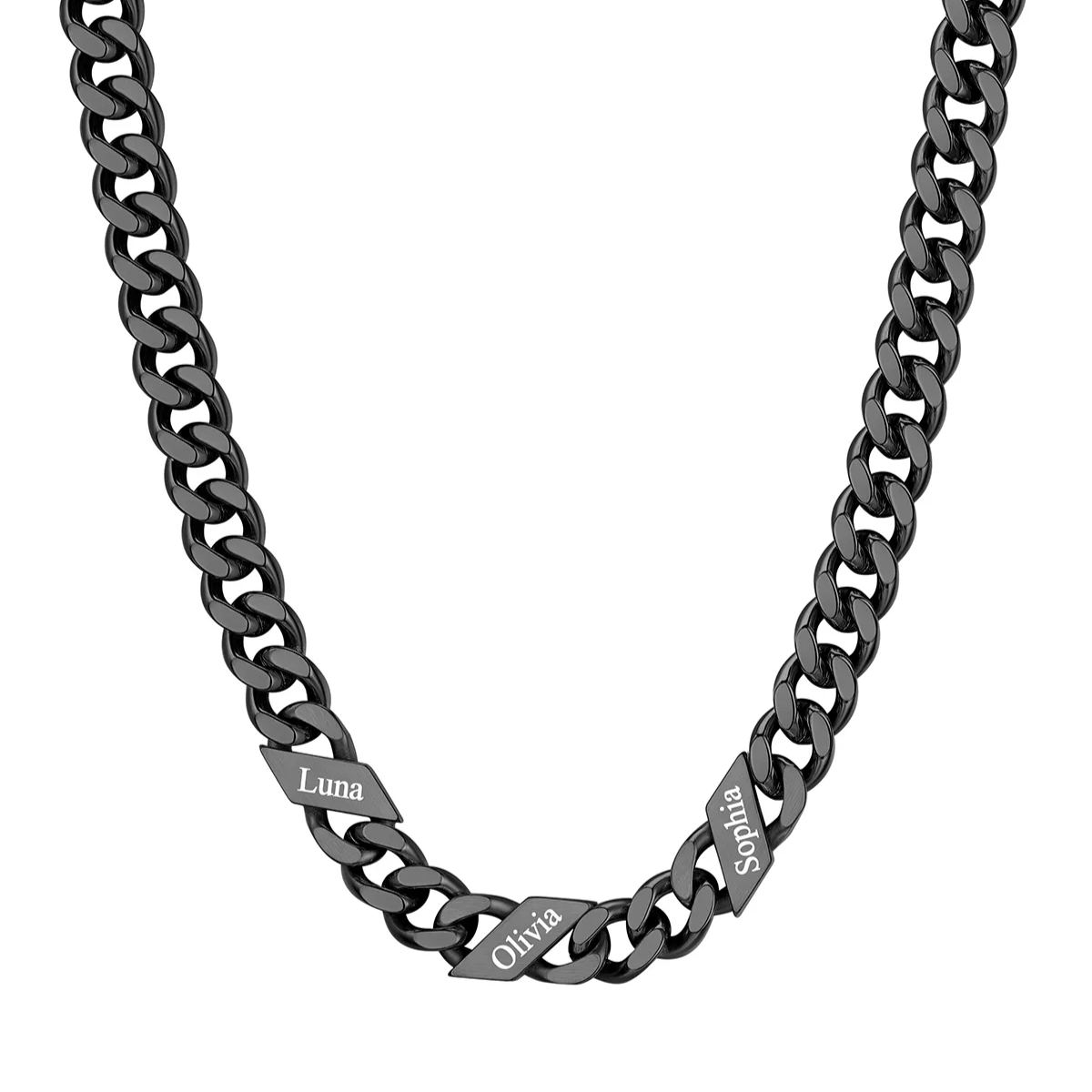 Custom Names Cuban Chain Necklace 7/9/12MM