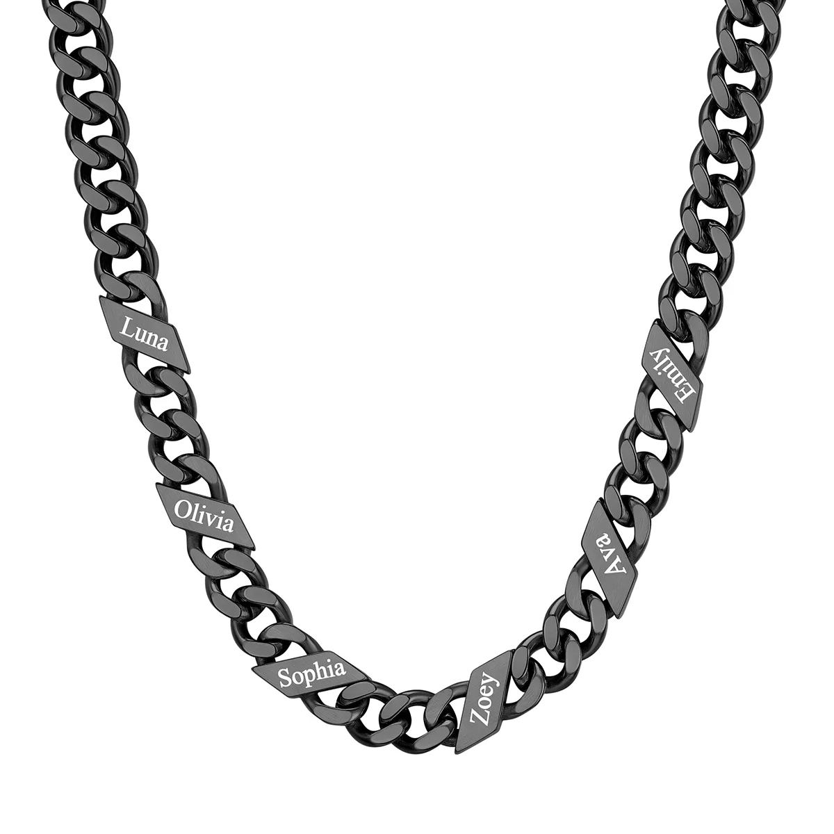 Custom Names Cuban Chain Necklace 7/9/12MM
