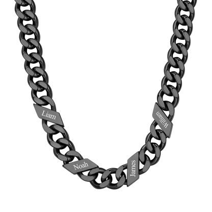 Custom Names Cuban Chain Necklace 7/9/12MM