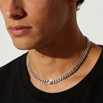 Custom Names Cuban Chain Necklace 7/9/12MM Gift for Boyfriend