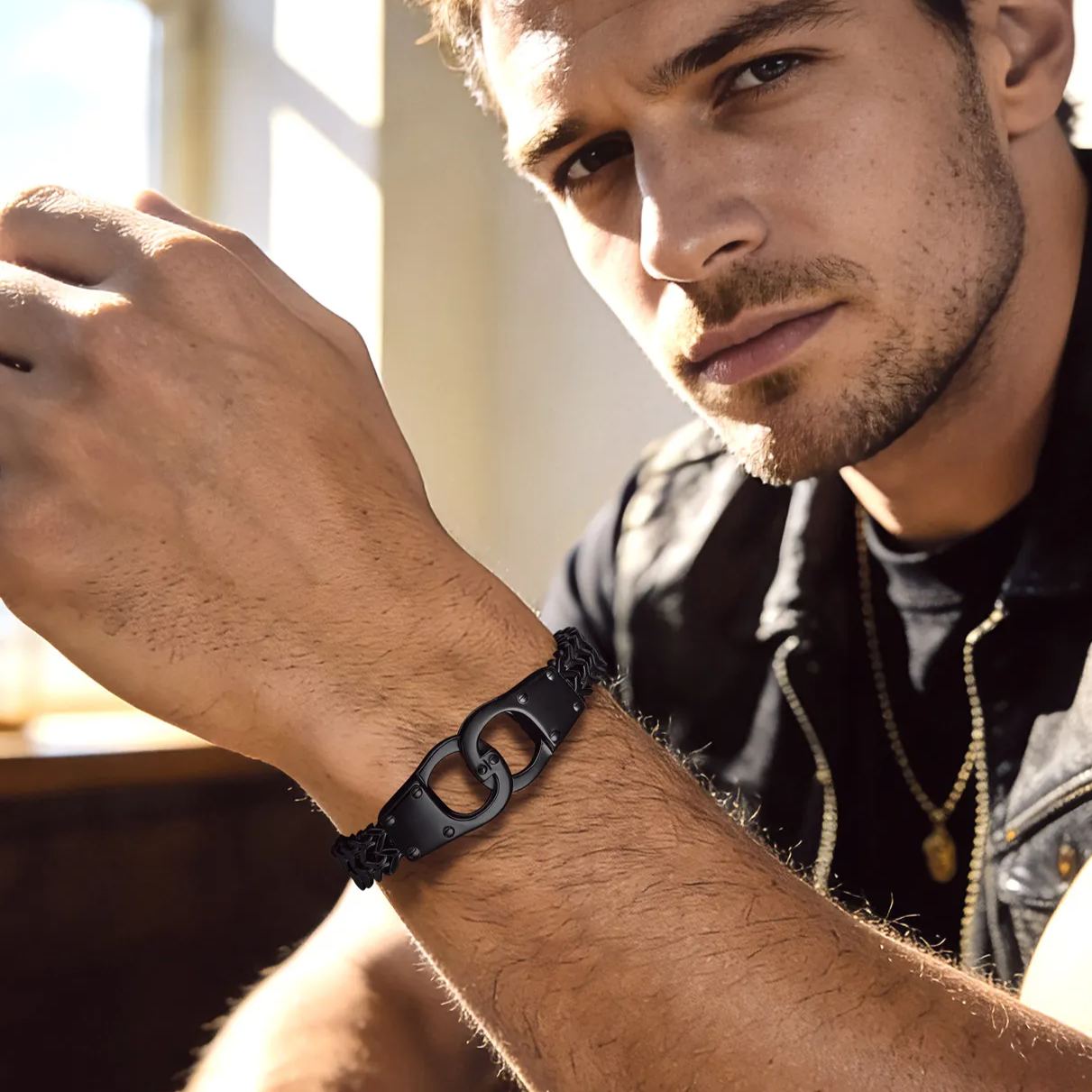 Custom Couple Handcuff Bracelet