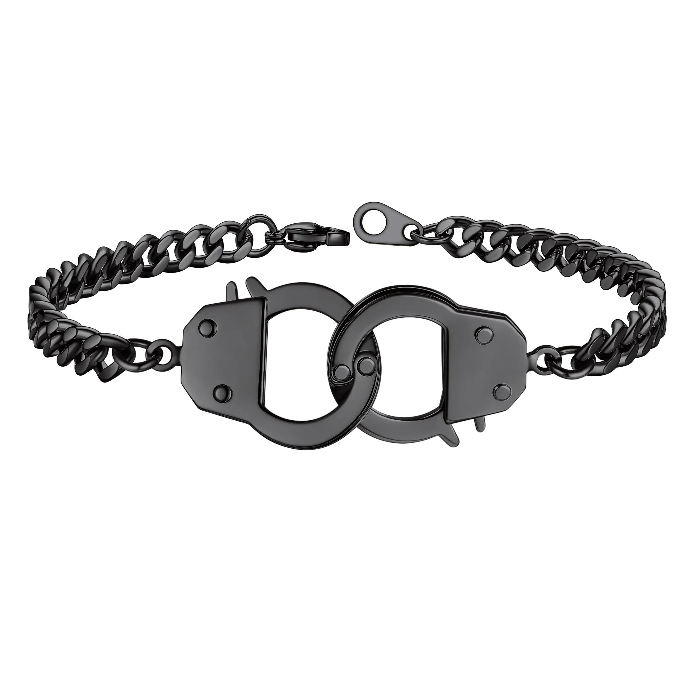 Custom Handcuff Bracelet for women black