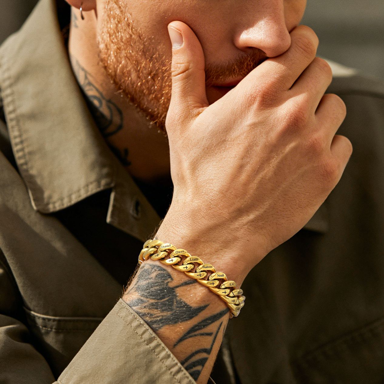 Custom Multi-Name Cuban Link Bracelet 12MM for men
