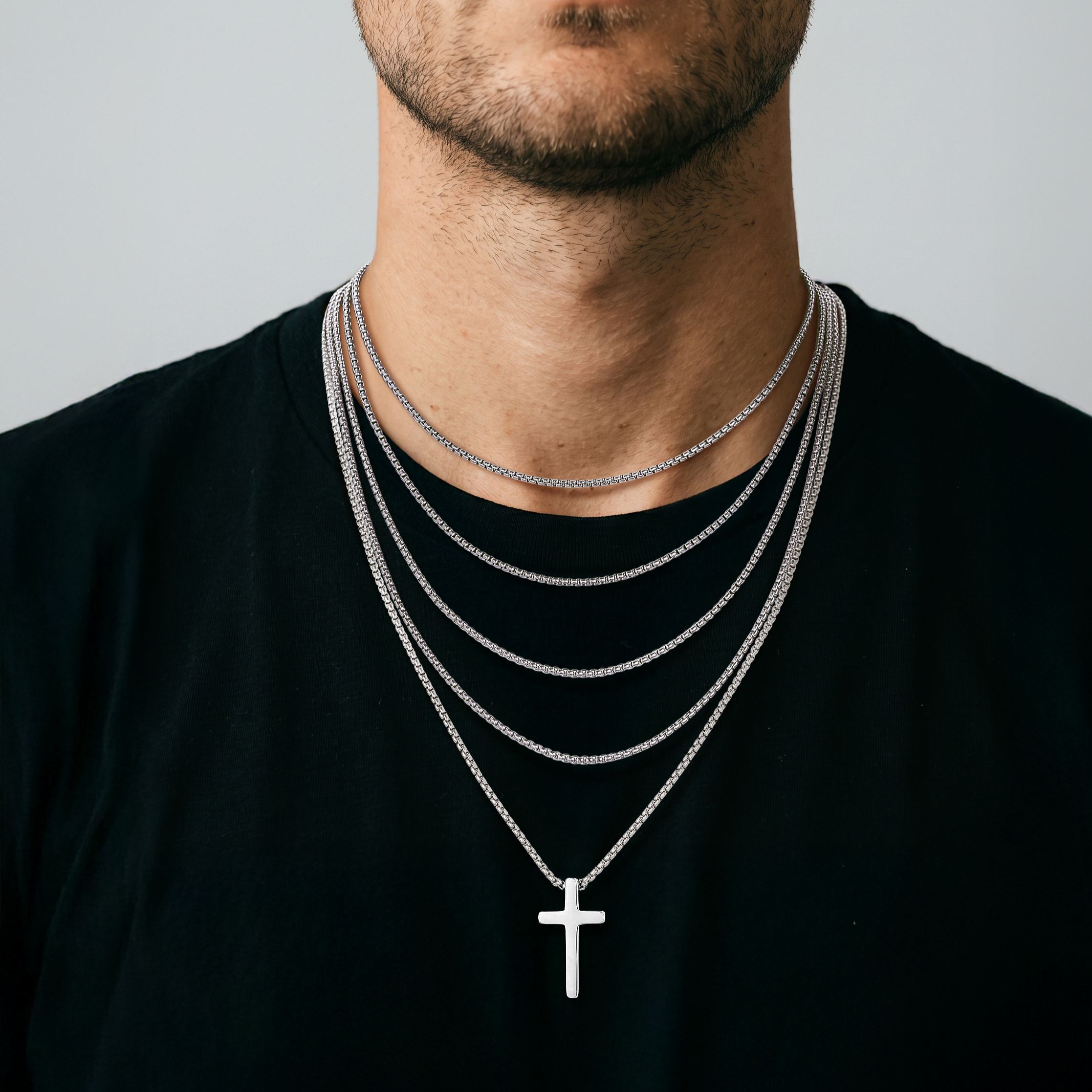 Custom Engraved Cross Necklace for boyfriend
