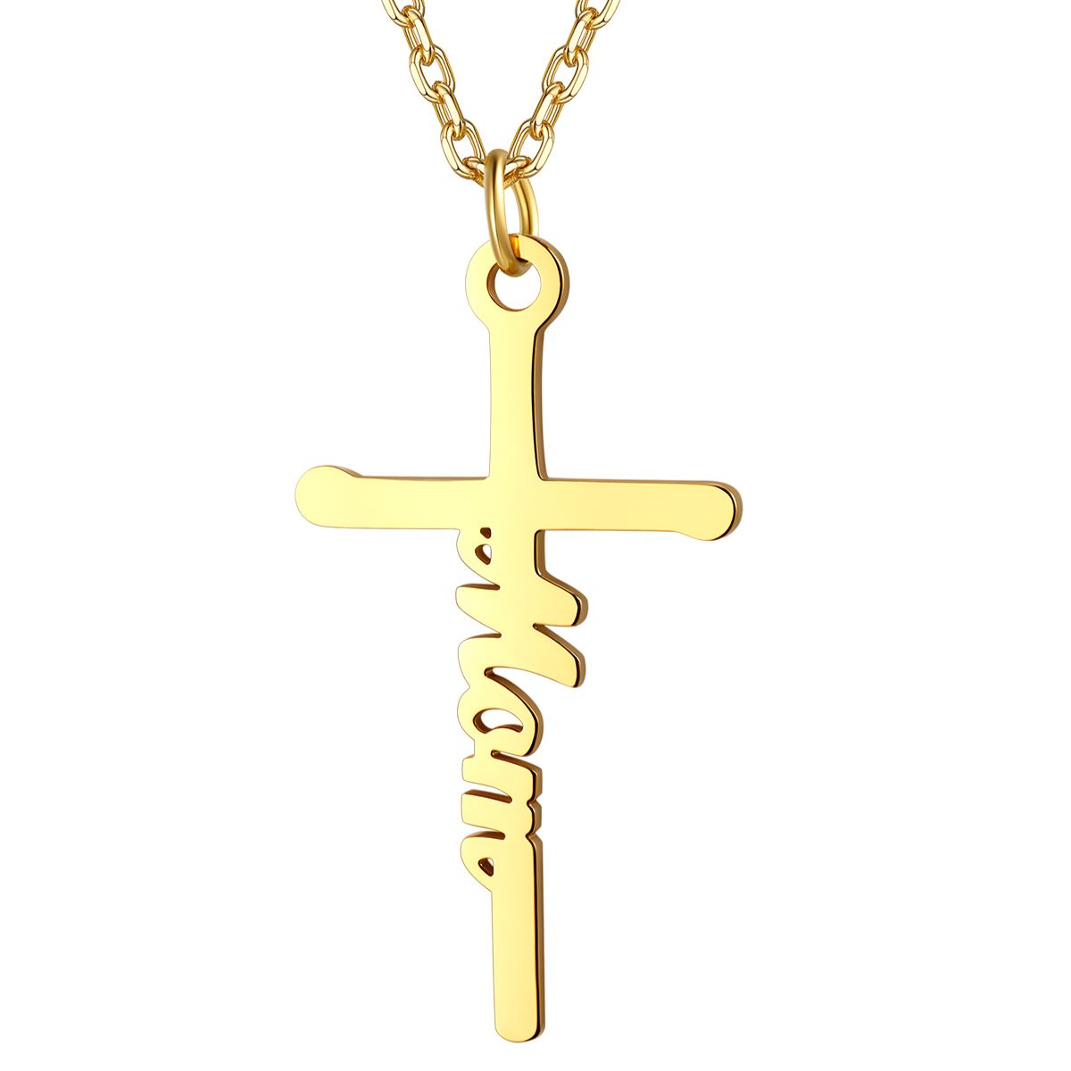 Dainty Cross Necklace for Mom
