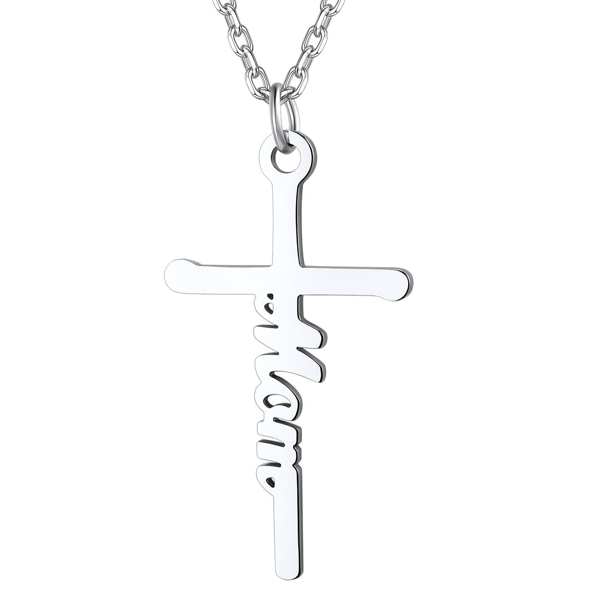 Dainty Cross Necklace for Mom