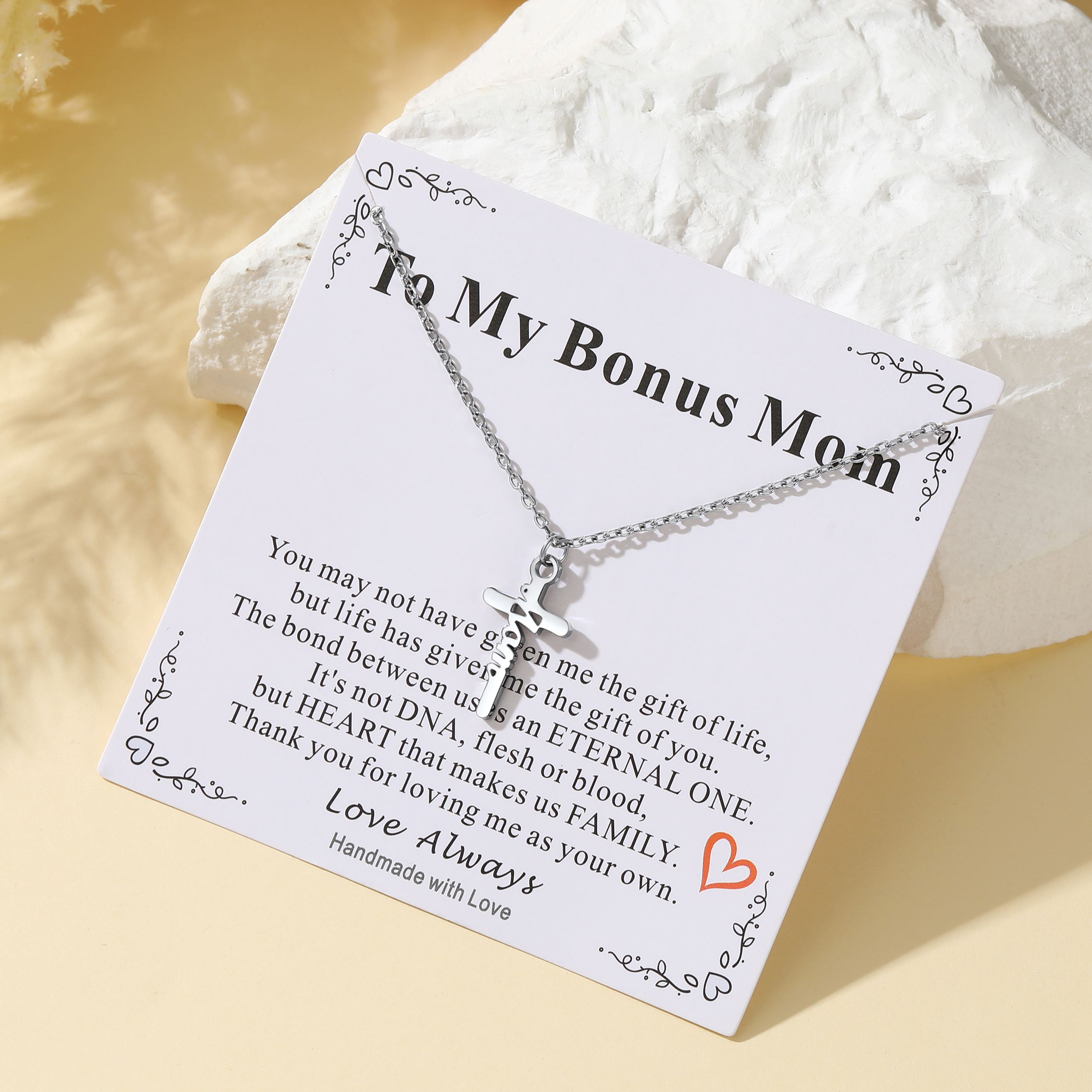 Dainty Cross Necklace for Mom