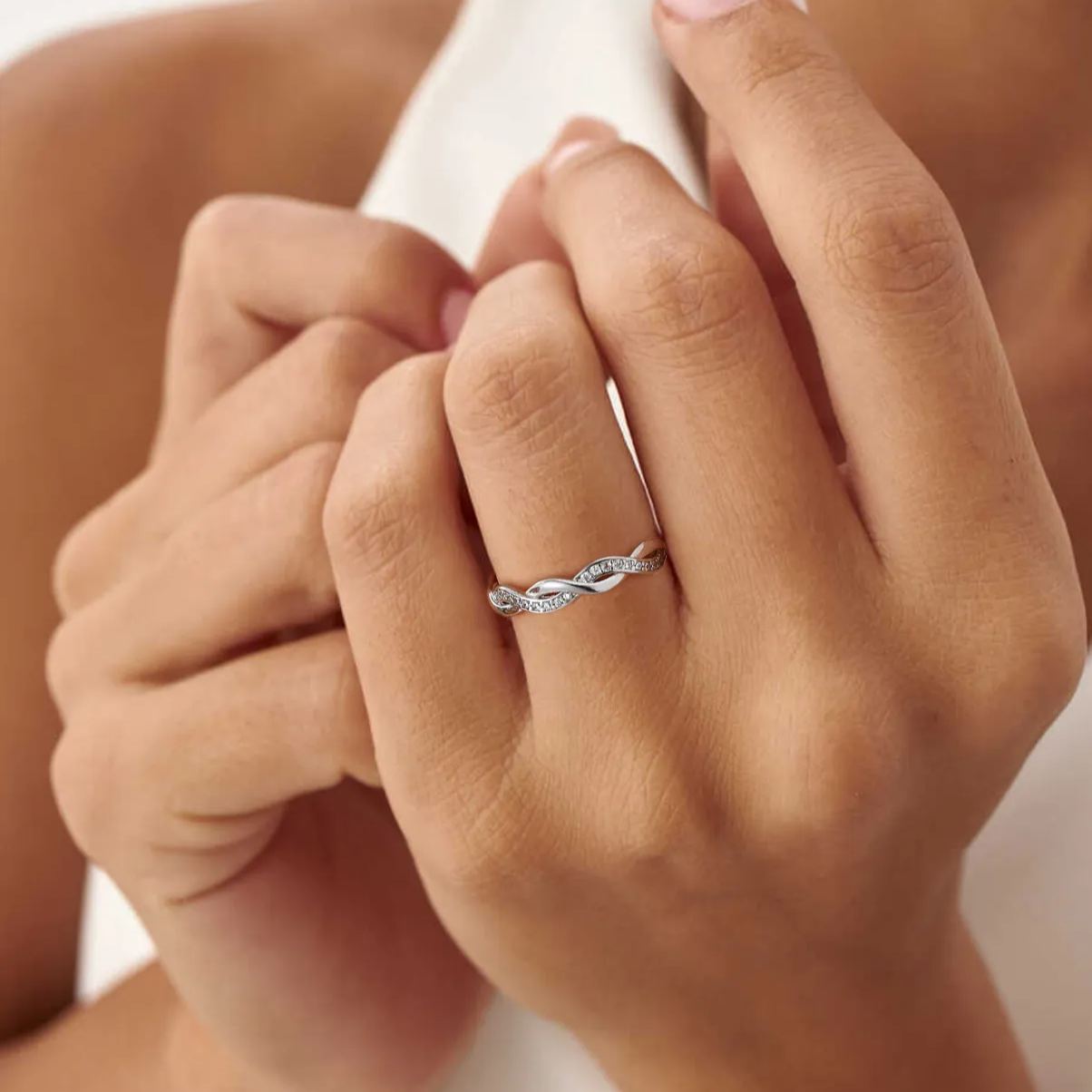 Flash Sale Sterling Silver Twisted Band Ring