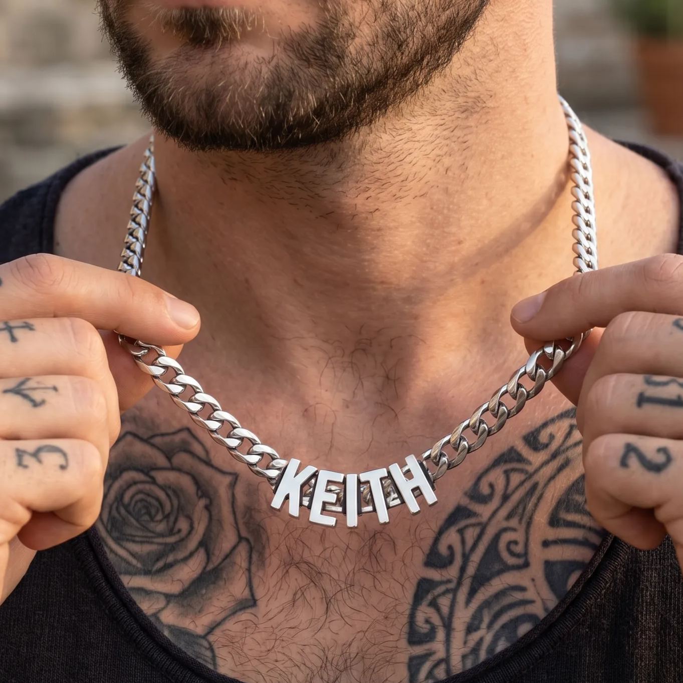 Personalized Name Chain Necklace for Women Men