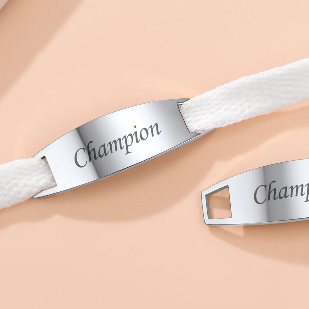 Personalized Engraved 2Pcs ShoeLace ID Tag Shoe Buckles for Men