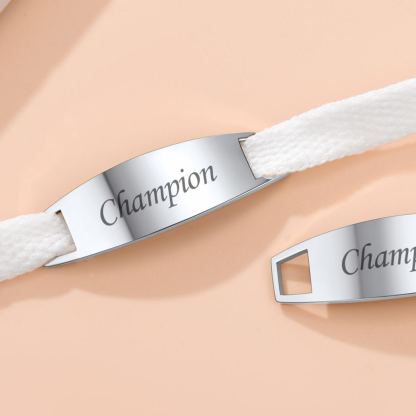 Personalized Engraved 2Pcs ShoeLace ID Tag Shoe Buckles for Men