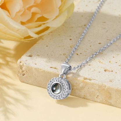 Personalized Photo Necklace for Women Silver