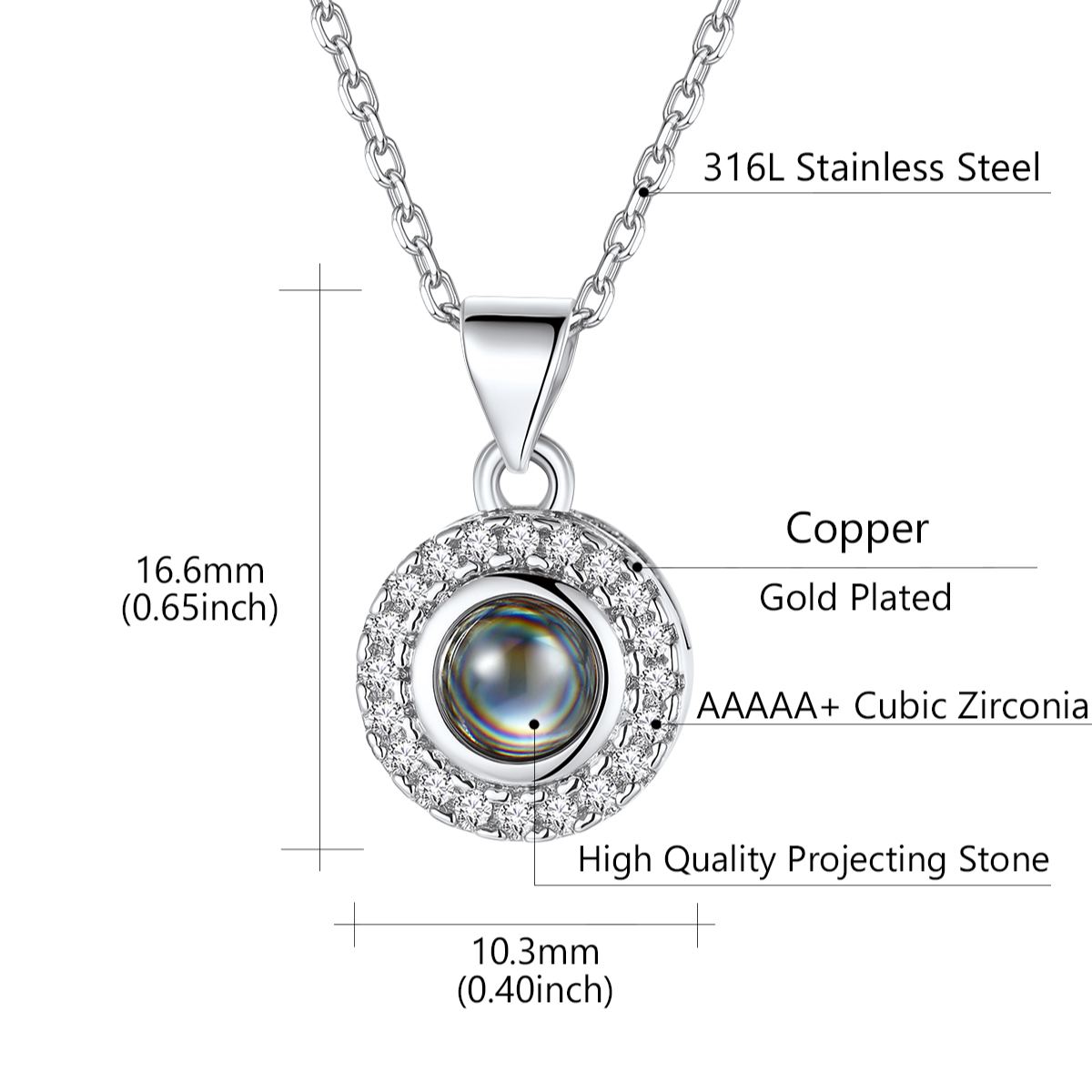 Personalized Projection Necklace for Women