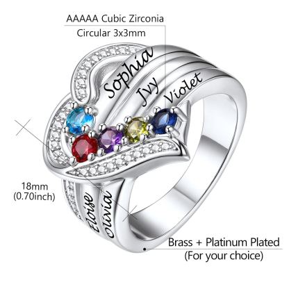 Personalized Birthstones Ring for Women