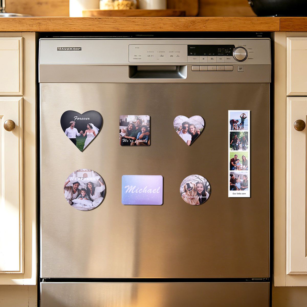 Custom Photo Heart Fridge Magnet home deco