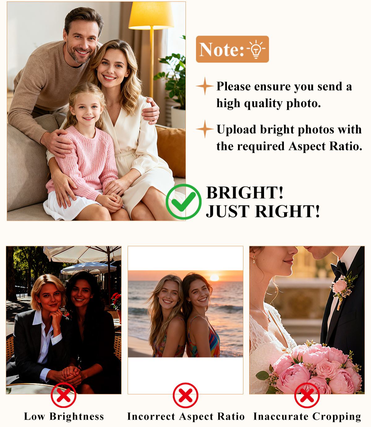 Custom Photo Square Fridge Magnet gift for mom