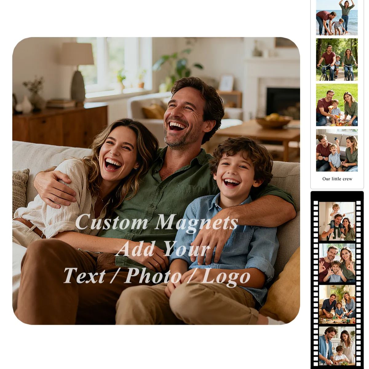 Custom Photo Square Fridge Magnet bday gift