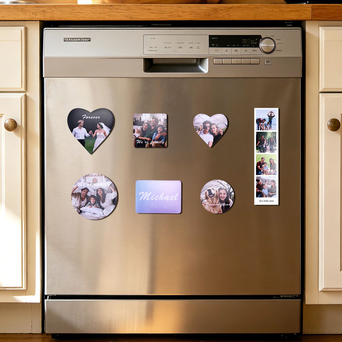 Custom Photo Square Fridge Magnet for bff