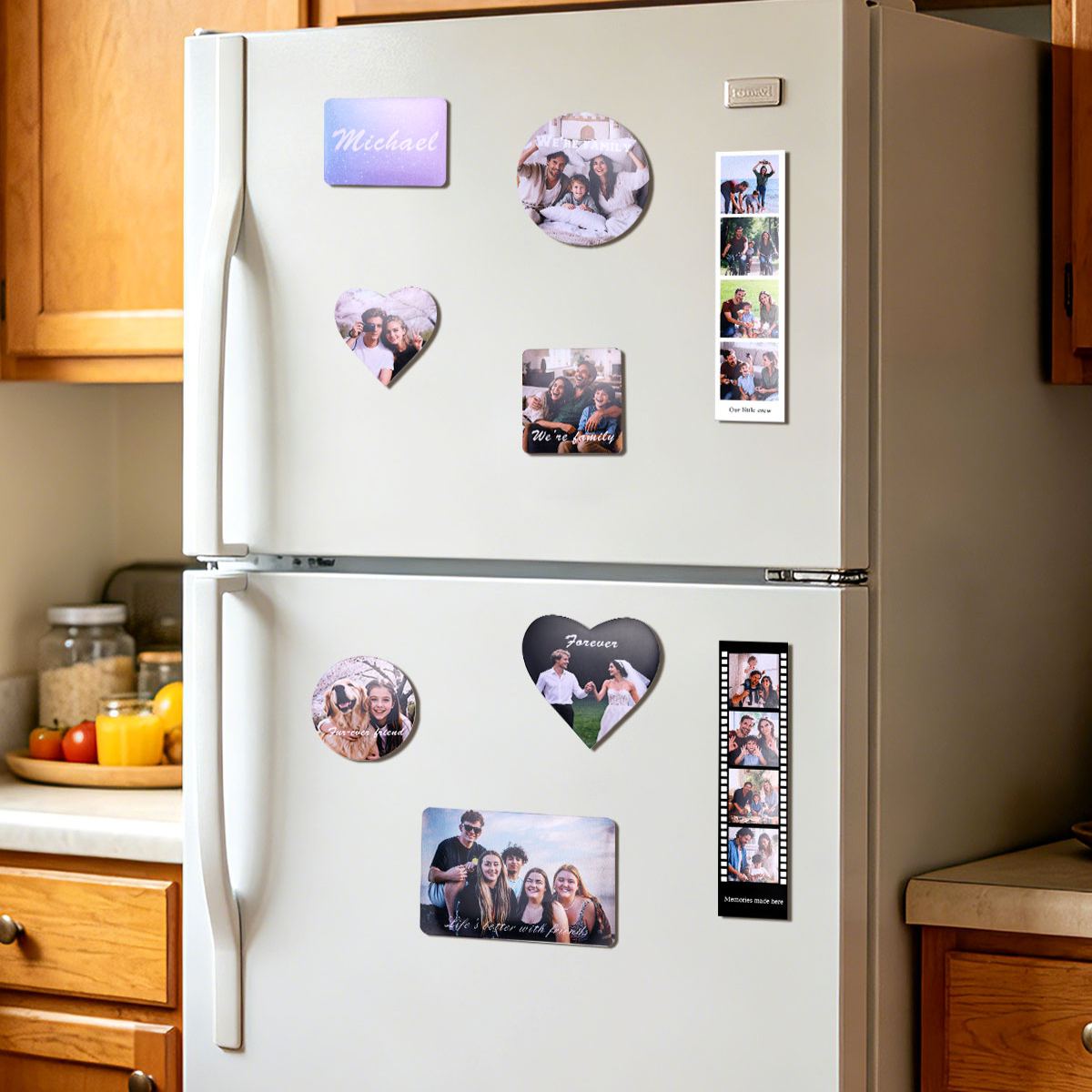 Custom Photo Round Fridge Magnet birthday gift