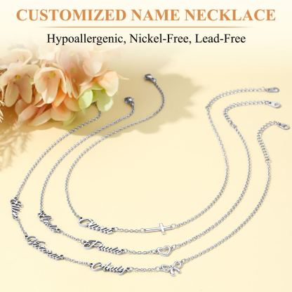Custom 1-3 Name Necklace for Women gift for her