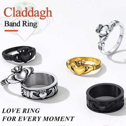 Personalized Claddagh Promise Rings for Couple Gift