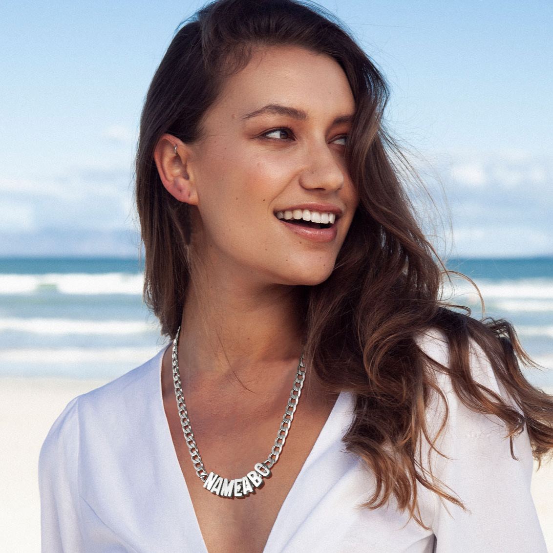 Personalized Name Chain Necklace for Women Men