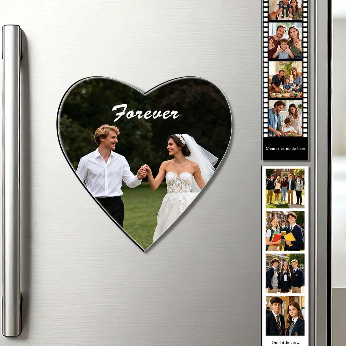 Custom Photo Heart Fridge Magnet