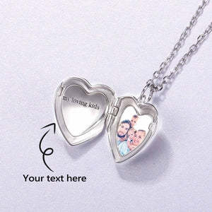 Custom4U Silver Locket Necklace