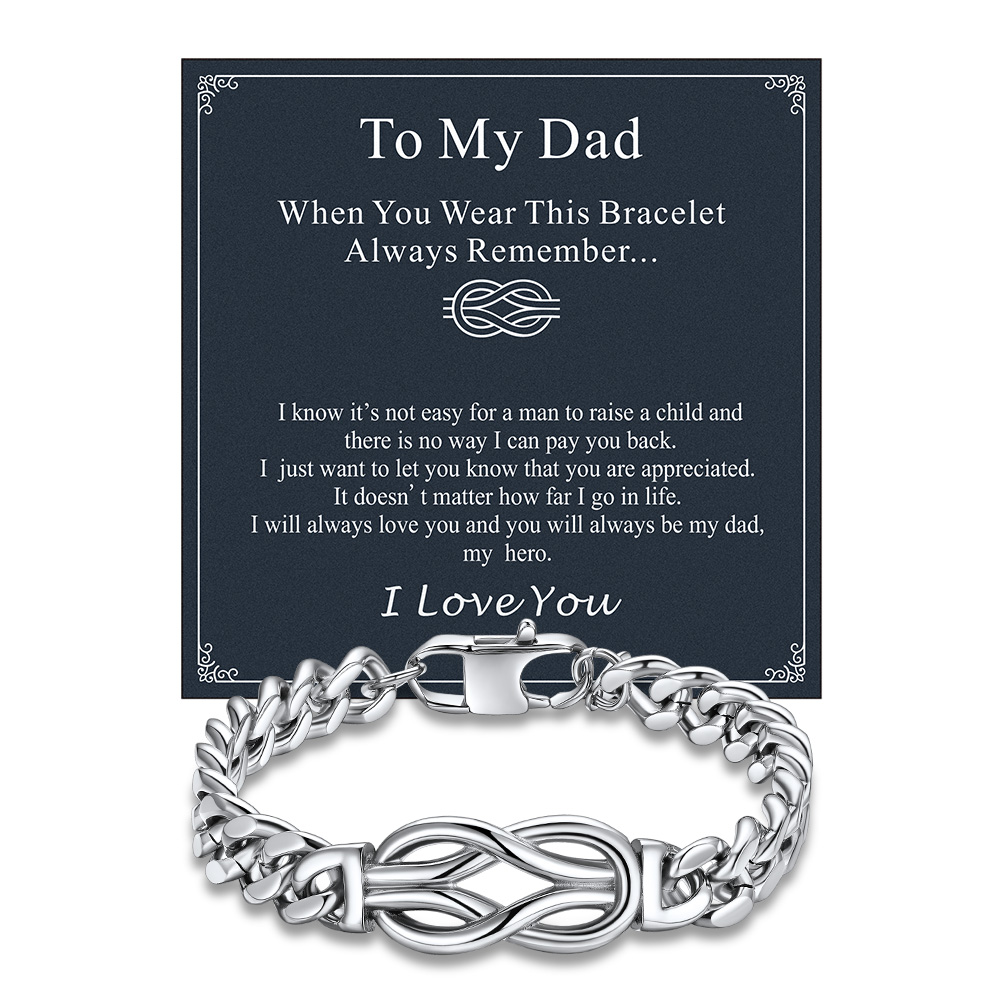 Infinity Love Knot Cuban Link Bracelets For Men | Father's Day Gift