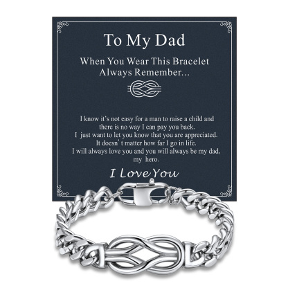 Infinity Love Knot Cuban Link Bracelets For Men | Father's Day Gift