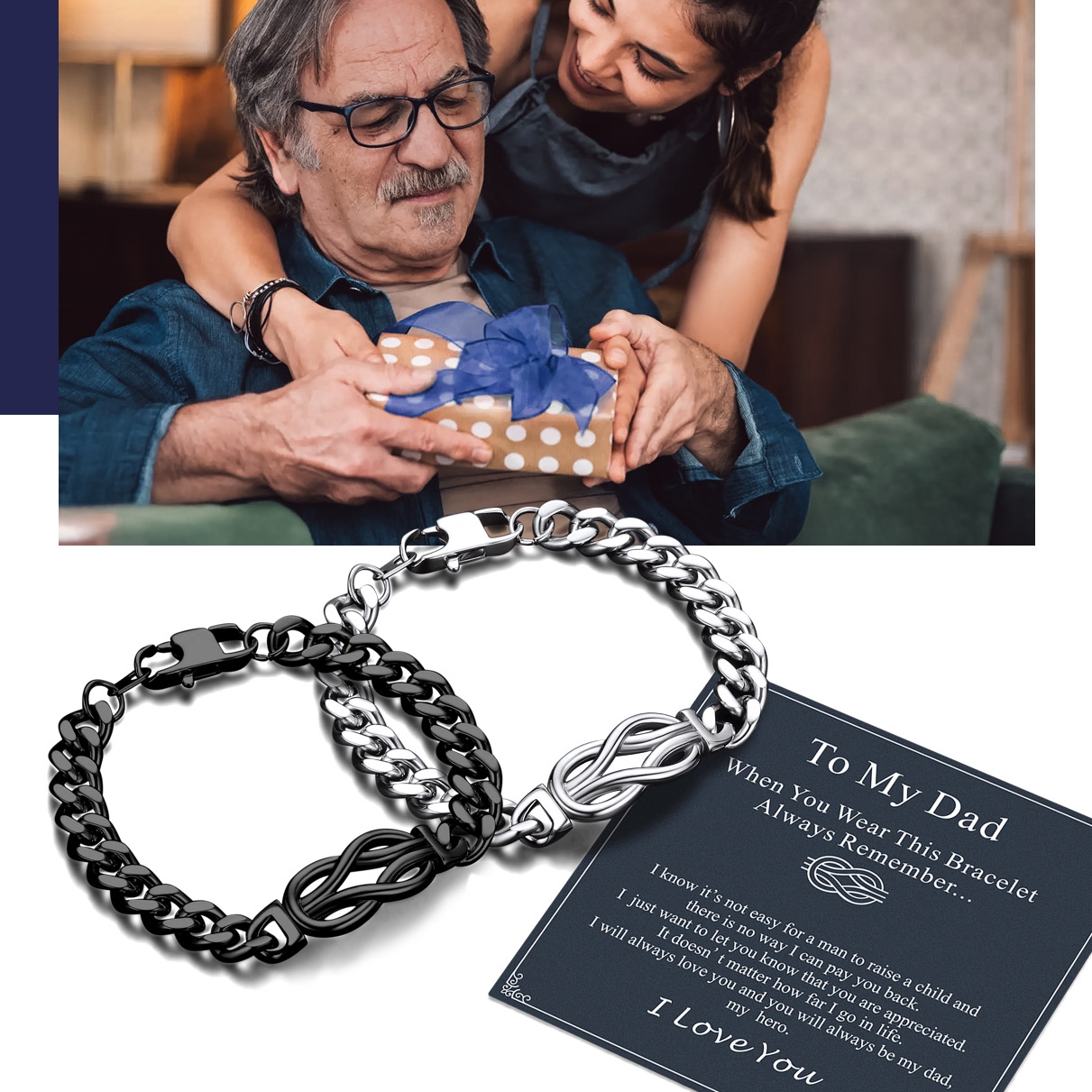 Infinity Cuban Link Bracelets For Men | Father's Day Gift