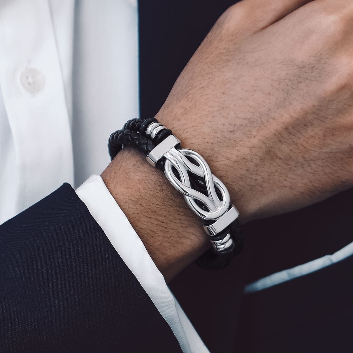  Infinity Love Knot Leather Bracelets For Men 